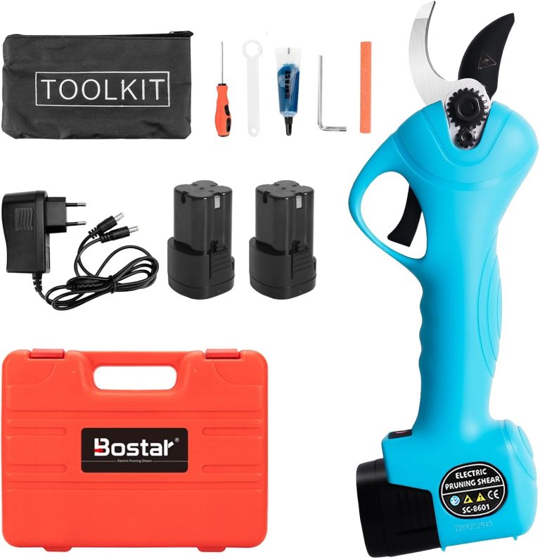 Bostar Sécateur Électrique sans Fil Lame d'Acier SK5 25MM Sécateur de Jardin Professionnel 16.8V Outil Électrique pour Taille des Branches Jardinage Arbre Fruitier Vignes